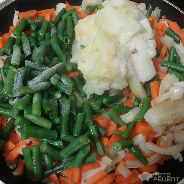 Рецепт: Паста триполини в томатном соусе с овощами - Рецепт быстрого ужина... или обеда:) Продолжаем пробовать макаронные новинки:)