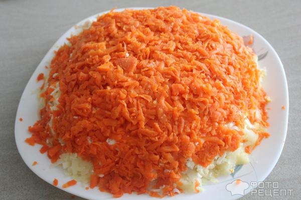 Рецепт: Печень трески "под шубой" - Старая гавань