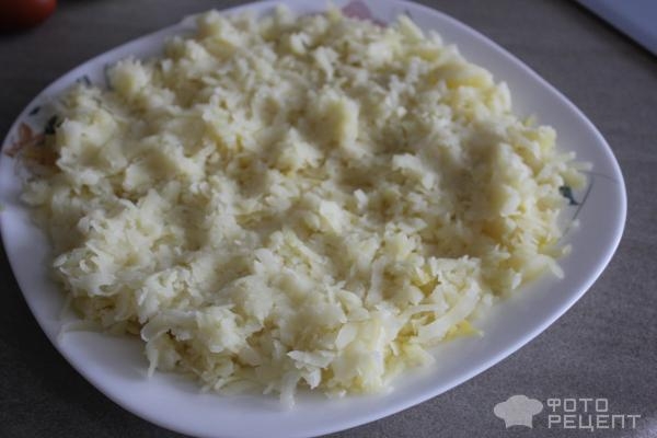 Рецепт: Печень трески "под шубой" - Старая гавань