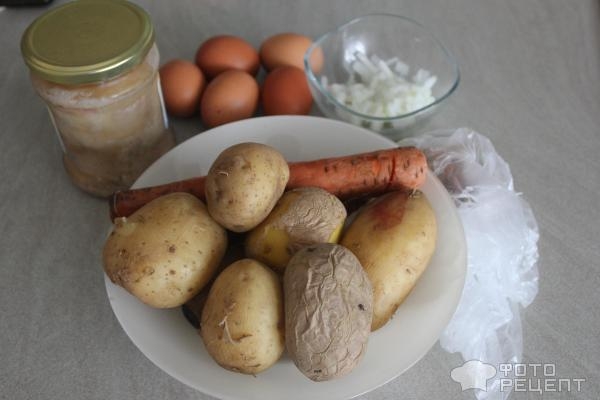 Рецепт: Печень трески "под шубой" - Старая гавань