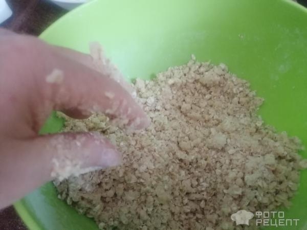 Рецепт: Печенье овсяное с творогом - на сливочном масле по-домашнему