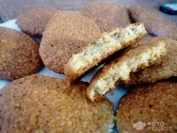 Рецепт: Печенье овсяное с творогом - на сливочном масле по-домашнему