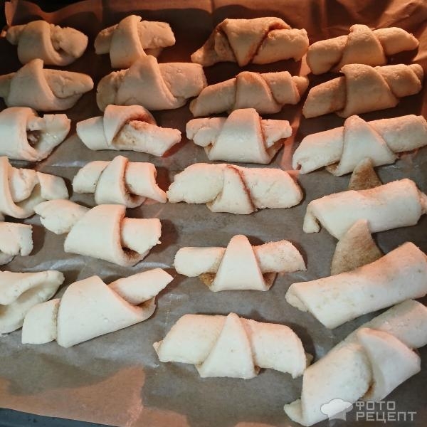 Рецепт: Печенье "Рогалики" - Творожные рогалики с корицей Рецепт: Печенье "Рогалики" - Творожные рогалики с корицей