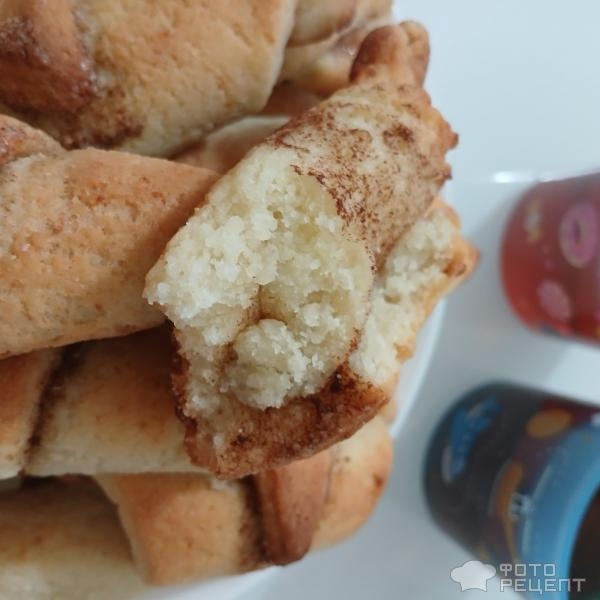 Рецепт: Печенье "Рогалики" - Творожные рогалики с корицей Рецепт: Печенье "Рогалики" - Творожные рогалики с корицей