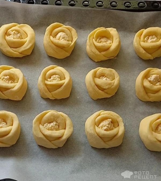 Рецепт: Печенье с творогом "Розочки" - красиво и просто