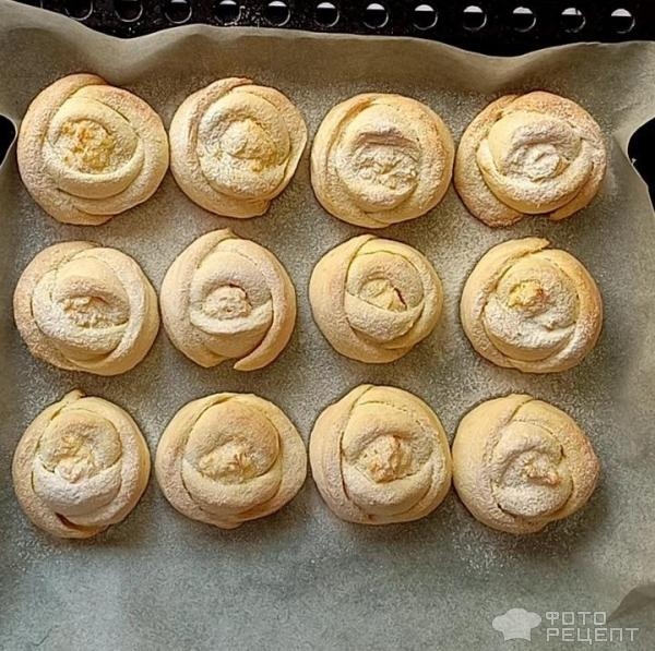 Рецепт: Печенье с творогом "Розочки" - красиво и просто