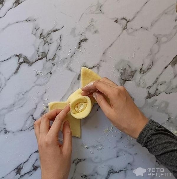 Рецепт: Печенье с творогом "Розочки" - красиво и просто