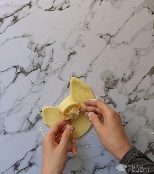 Рецепт: Печенье с творогом "Розочки" - красиво и просто