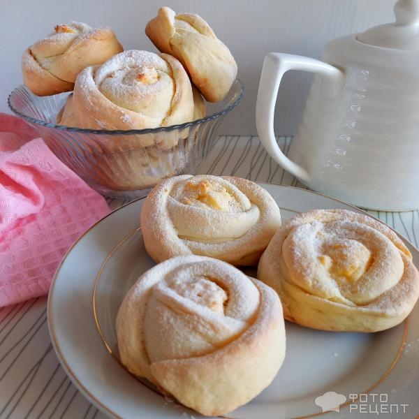 Рецепт: Печенье с творогом "Розочки" - красиво и просто