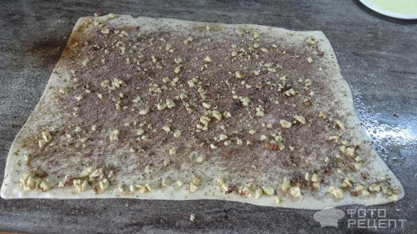 Рецепт: Печенье "Улитки" из дрожжевого слоеного теста - быстрое и простое приготовление. Рецепт: Печенье "Улитки" из дрожжевого слоеного теста - быстрое и простое приготовление.