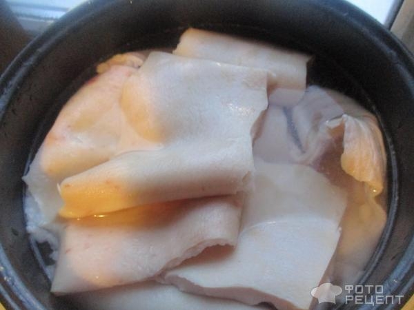 Рецепт: Печеночный паштет - с фасолью и салом Рецепт: Печеночный паштет - с фасолью и салом