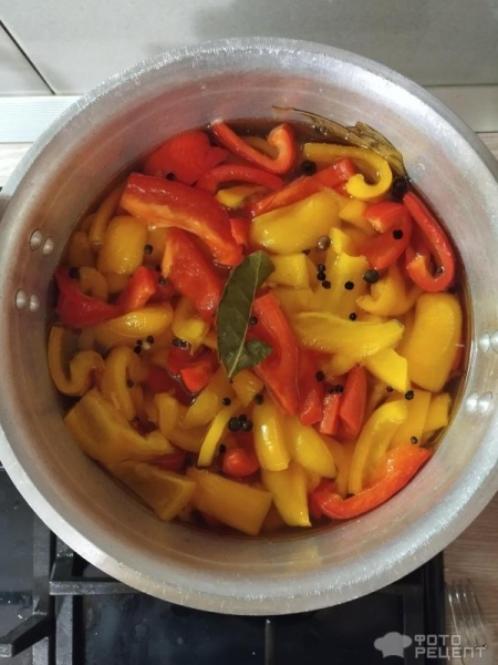 Рецепт: Перец болгарский маринованный - Вкусная заготовка на зиму! Рецепт: Перец болгарский маринованный - Вкусная заготовка на зиму!