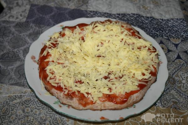 Рецепт: Пицца на основе из лаваша - Экспресс-вариант