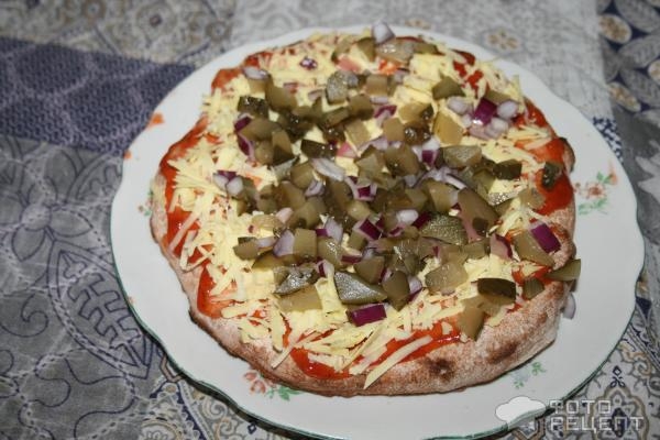 Рецепт: Пицца на основе из лаваша - Экспресс-вариант