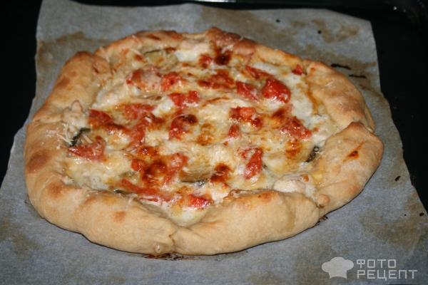 Рецепт: Пицца со вкусными бортиками - с соусом "Ранч" Рецепт: Пицца со вкусными бортиками - с соусом "Ранч"