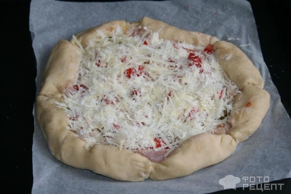 Рецепт: Пицца со вкусными бортиками - с соусом "Ранч" Рецепт: Пицца со вкусными бортиками - с соусом "Ранч"