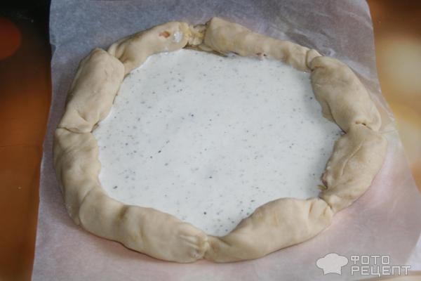 Рецепт: Пицца со вкусными бортиками - с соусом "Ранч" Рецепт: Пицца со вкусными бортиками - с соусом "Ранч"