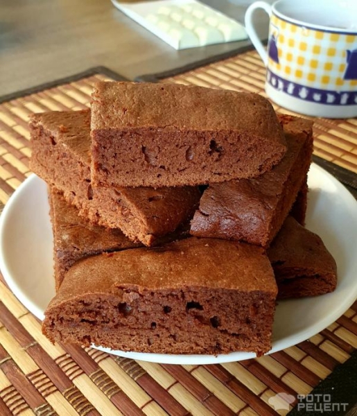Рецепт: Пирог Брауни - брауни из шоколадной пасты Рецепт: Пирог Брауни - брауни из шоколадной пасты