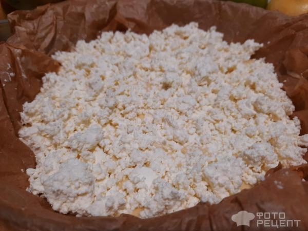 Рецепт: Пирог яблочный быстрый - С творогом. Рецепт: Пирог яблочный быстрый - С творогом.