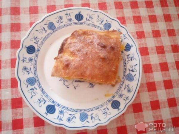 Рецепт: Пирог с фаршем, картофелем, капустой - По-домашнеиу