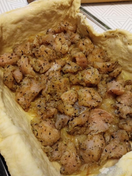 Рецепт: Пирог с налимом - Открытый пирог, с молочным соусом Рецепт: Пирог с налимом - Открытый пирог, с молочным соусом