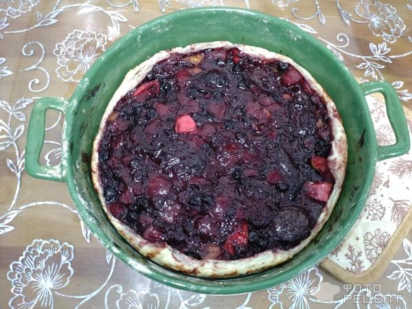 Рецепт: Пирог с замороженными ягодами - с бананами и какао Рецепт: Пирог с замороженными ягодами - с бананами и какао