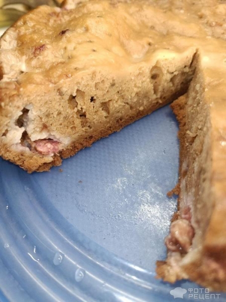 Рецепт: Пирог в мультиварке - С кефиром, чиа, замороженными фруктами и протеином Рецепт: Пирог в мультиварке - С кефиром, чиа, замороженными фруктами и протеином