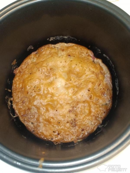 Рецепт: Пирог в мультиварке - С кефиром, чиа, замороженными фруктами и протеином Рецепт: Пирог в мультиварке - С кефиром, чиа, замороженными фруктами и протеином