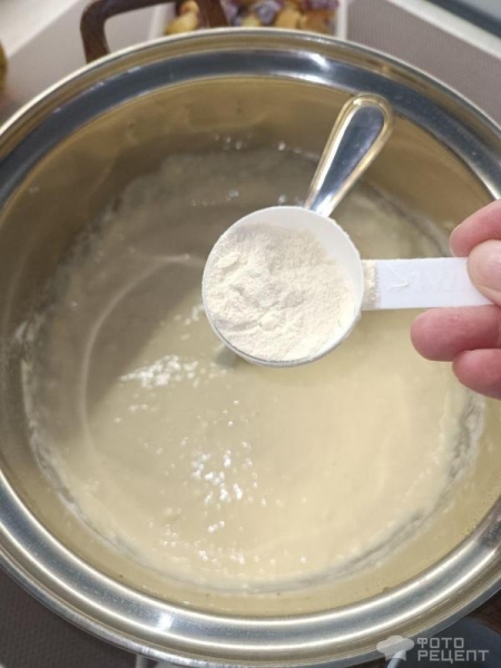 Рецепт: Пирог в мультиварке - С кефиром, чиа, замороженными фруктами и протеином Рецепт: Пирог в мультиварке - С кефиром, чиа, замороженными фруктами и протеином