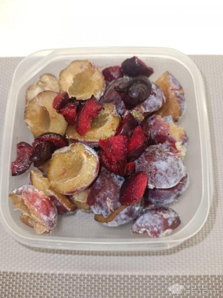 Рецепт: Пирог в мультиварке - С кефиром, чиа, замороженными фруктами и протеином Рецепт: Пирог в мультиварке - С кефиром, чиа, замороженными фруктами и протеином