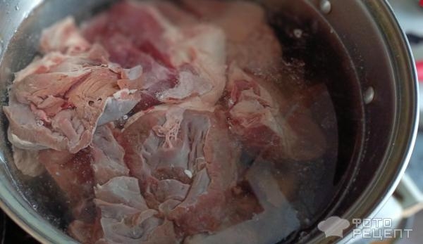 Рецепт: Пирожки с начинкой из свиного сердца - В духовке с жареным луком