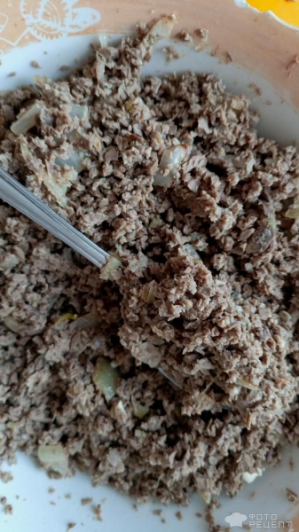 Рецепт: Пирожки с начинкой из свиного сердца - В духовке с жареным луком