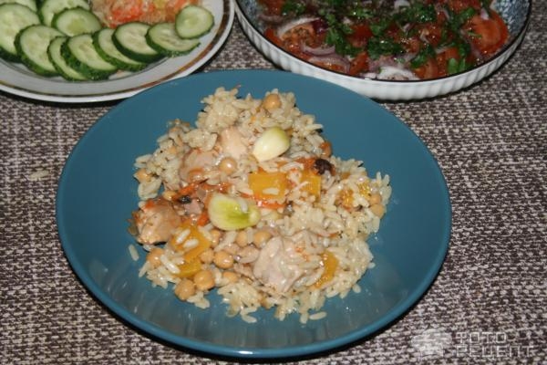 Рецепт: Плов на любителя - С нутом и тыквой Рецепт: Плов на любителя - С нутом и тыквой