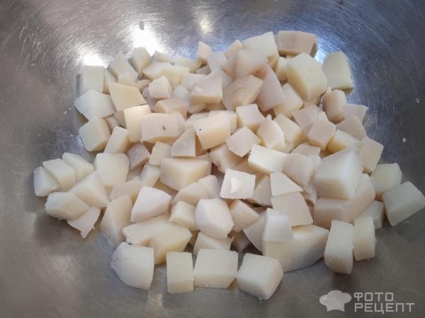 Рецепт: Постный овощной салат - с квашеной капустой