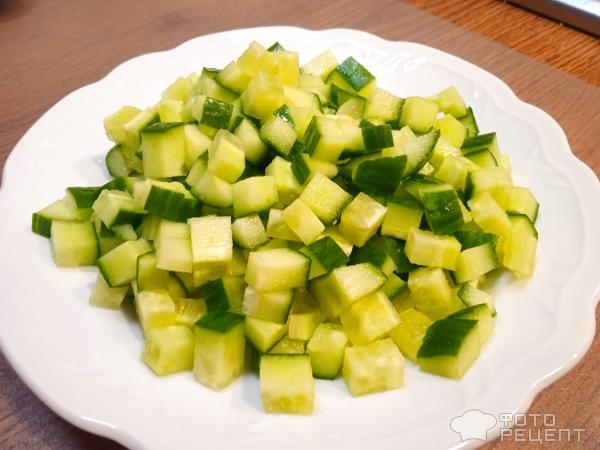 Рецепт: Постный овощной салат - с квашеной капустой