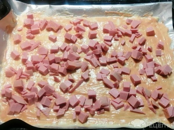 Рецепт: Пресное тесто для пиццы - на сыворотке и сама пицца Рецепт: Пресное тесто для пиццы - на сыворотке и сама пицца