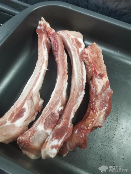 Рецепт: Ребра свиные - В духовке Рецепт: Ребра свиные - В духовке