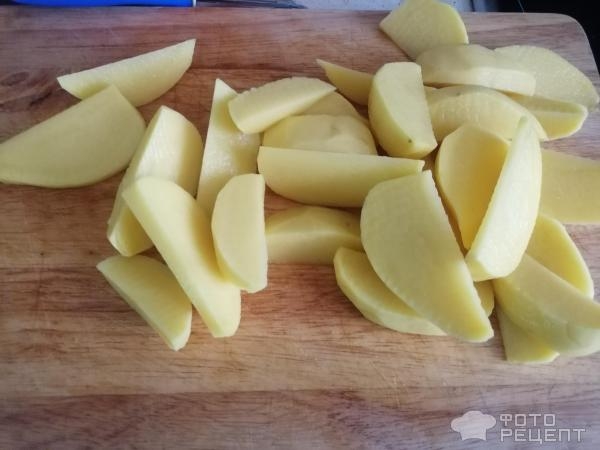 Рецепт: Ребрышки в духовке с картофелем - , луком и морковью Рецепт: Ребрышки в духовке с картофелем - , луком и морковью