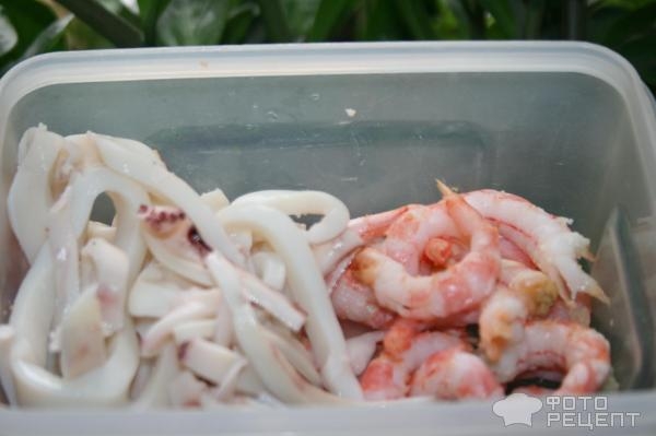 Рецепт: Рис c курицей на испанский манер - с овощами и морепродуктами Рецепт: Рис c курицей на испанский манер - с овощами и морепродуктами