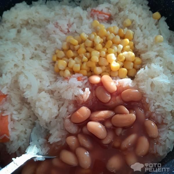 Рецепт: Ризотто постное - Ризотто по-нашему:) Ароматный рис с фасолью, кукурузой и зеленью. Рецепт: Ризотто постное - Ризотто по-нашему:) Ароматный рис с фасолью, кукурузой и зеленью.