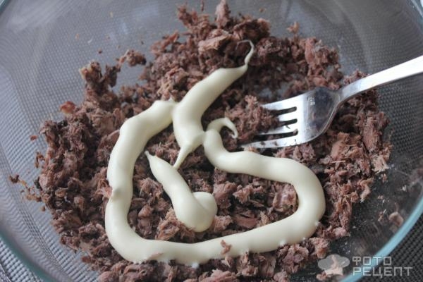 Рецепт: Ролл из лаваша - с тунцом Рецепт: Ролл из лаваша - с тунцом