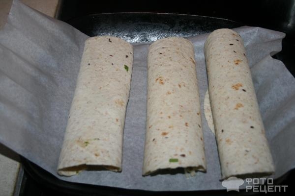 Рецепт: Ролл с курицей - на манер буррито Рецепт: Ролл с курицей - на манер буррито