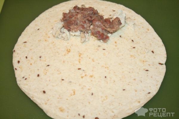 Рецепт: Ролл с курицей - на манер буррито Рецепт: Ролл с курицей - на манер буррито