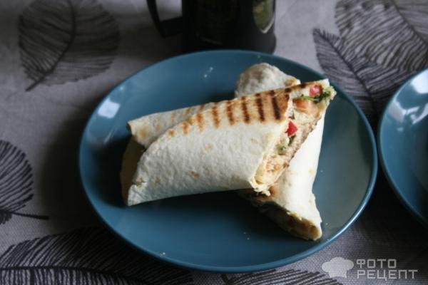 Рецепт: Ролл с курицей - на манер буррито Рецепт: Ролл с курицей - на манер буррито