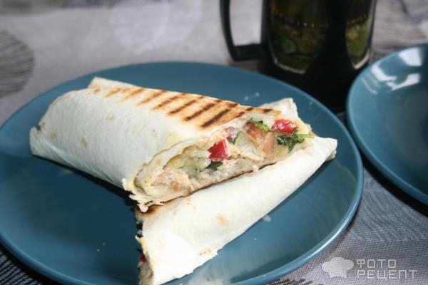 Рецепт: Ролл с курицей - на манер буррито Рецепт: Ролл с курицей - на манер буррито