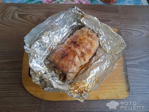 Рецепт: Рулет мясной - с чесноком и базиликом Рецепт: Рулет мясной - с чесноком и базиликом