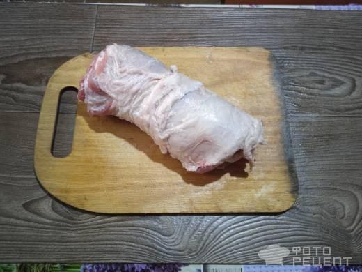 Рецепт: Рулет мясной - с чесноком и базиликом Рецепт: Рулет мясной - с чесноком и базиликом