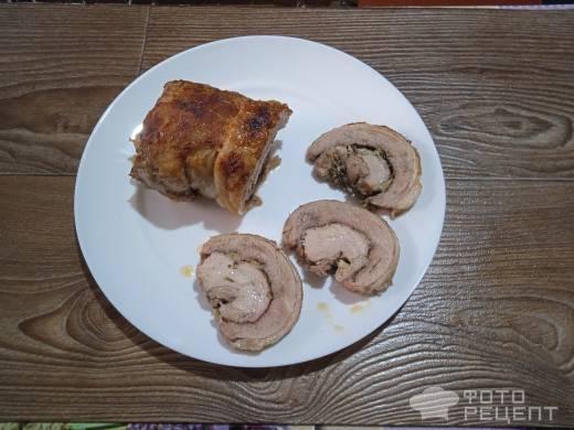 Рецепт: Рулет мясной - с чесноком и базиликом Рецепт: Рулет мясной - с чесноком и базиликом