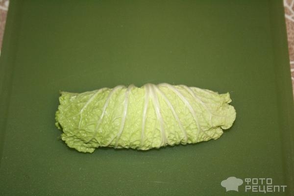Рецепт: Рулетики из пекинской капусты - два вида подачи Рецепт: Рулетики из пекинской капусты - два вида подачи
