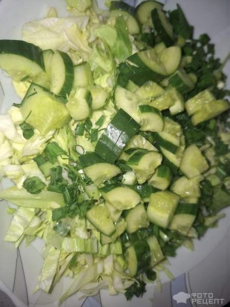 Рецепт: Салат из капусты с зеленью и яйцом - Готовлю с любовью. Рецепт: Салат из капусты с зеленью и яйцом - Готовлю с любовью.